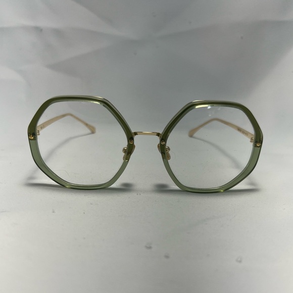 Tijn Tica Palace Green Geometric Eyeglasses with Case - Picture 6 of 13